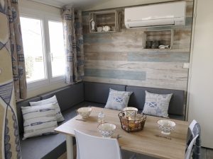 Salon mobil-home rénovation