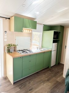 Rénovation décoration mobil home cuisine