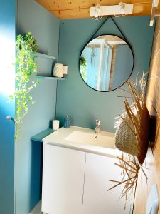 salle de bain bleu