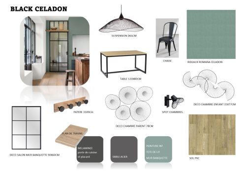 PLANCHE TENDANCE black celadon